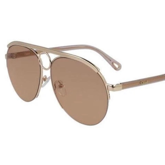 Chloe CE152S Sunglasses Rose Gold / Brown - Picture 1 of 7